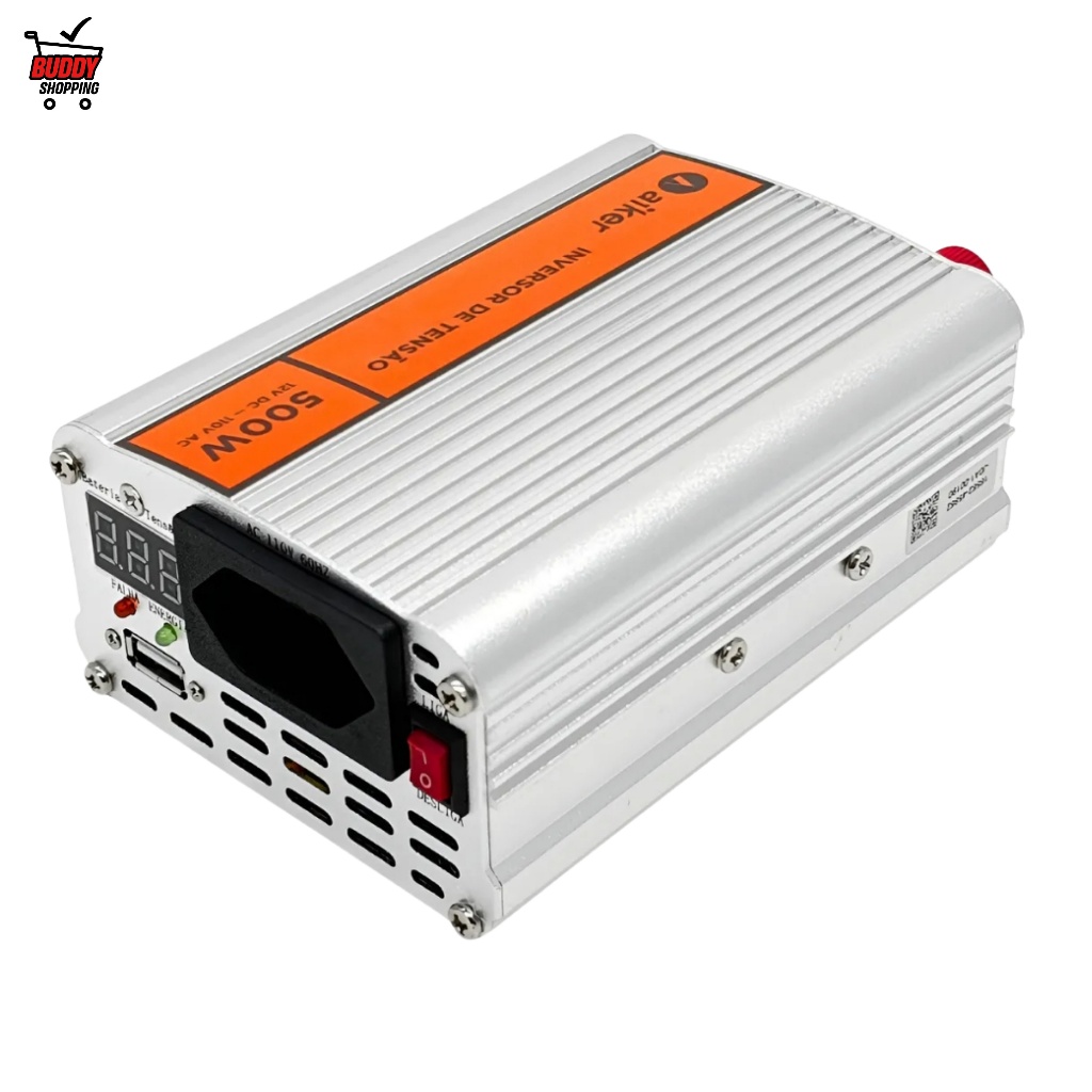 Inversor De Tensão Automotivo AIN-1105 AIN-1205 500W 12V Para 110V Ou 220V Com USB Display Digital em Oferta na Shopee