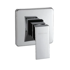 Registro Misturador Monocomando Para Chuveiro Com Base Redondo Quadrado Cromado Preto Fosco