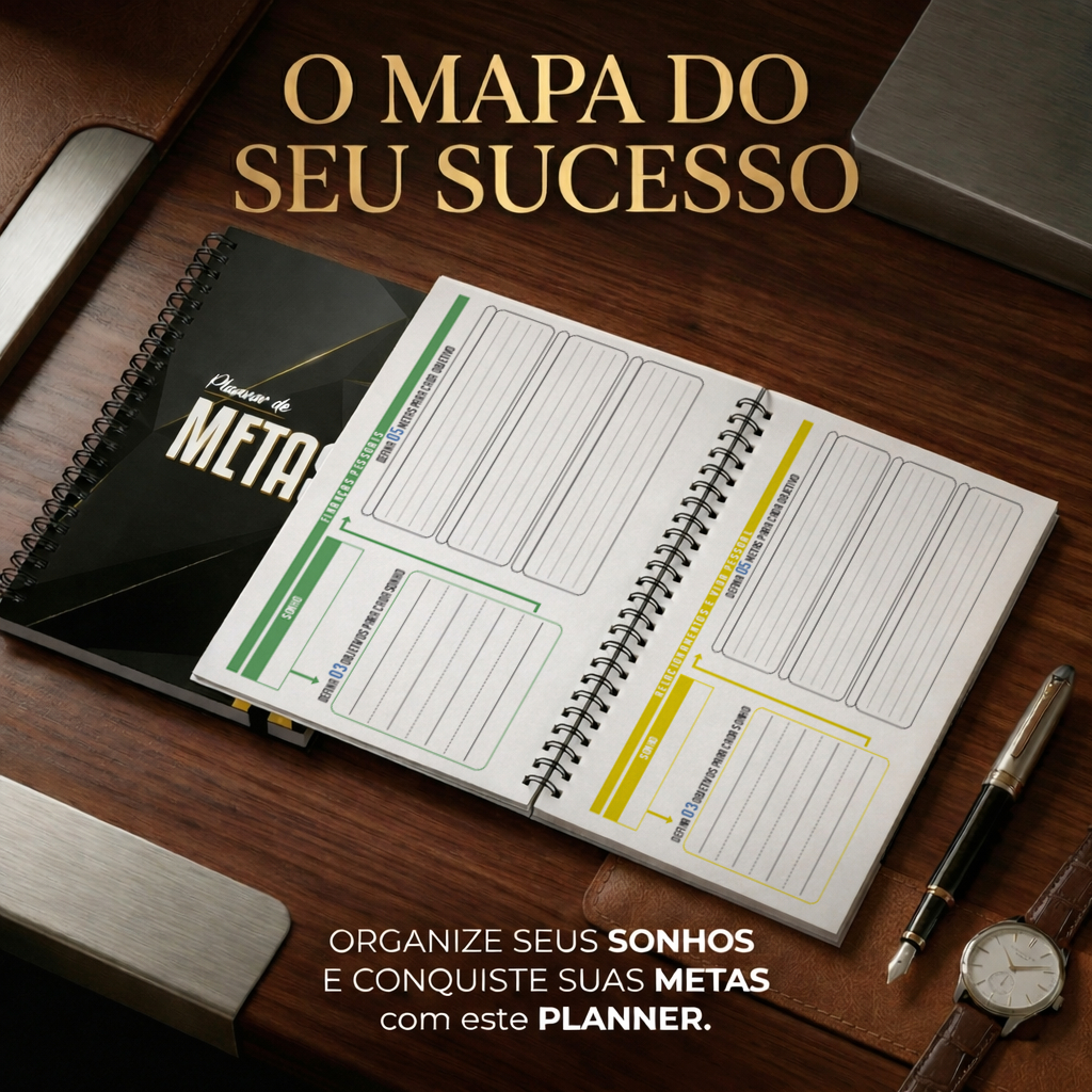 Agenda Planner para Metas Sonhos e Objetivos