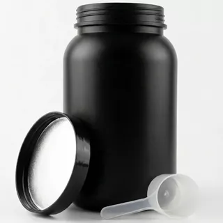 Pote Para Whey Protein Vazio 3,6 Litros + Scoop Medidor 50ml Frasco Suplementos Mantimentos Com Tamp