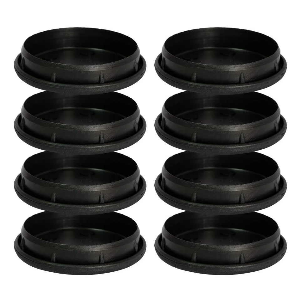 KIt 8 Ponteira 3 Polegadas Interna Pé de Mesa Preta ou Branca Redonda Tubular