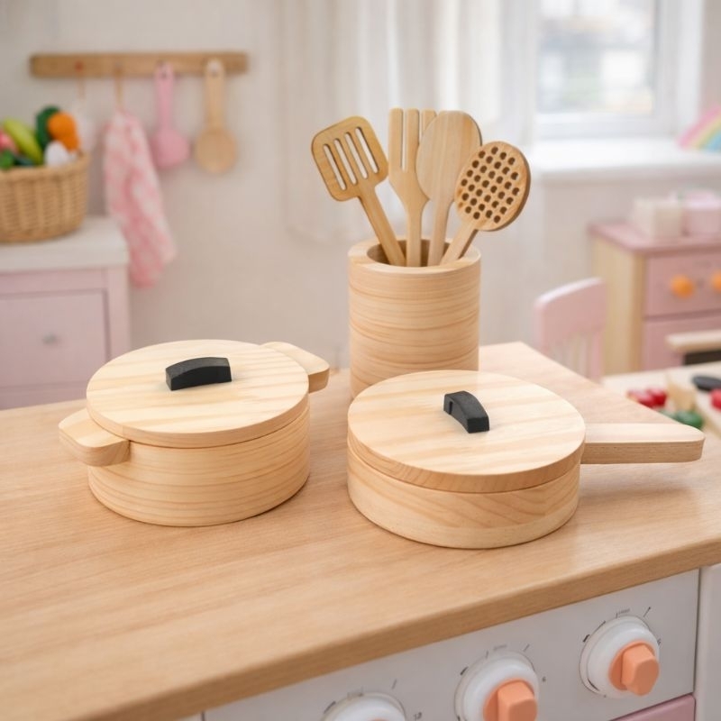 Kit Panelinhas Cozinha Infantil e Utensílios Brinquedo Educativo Criança