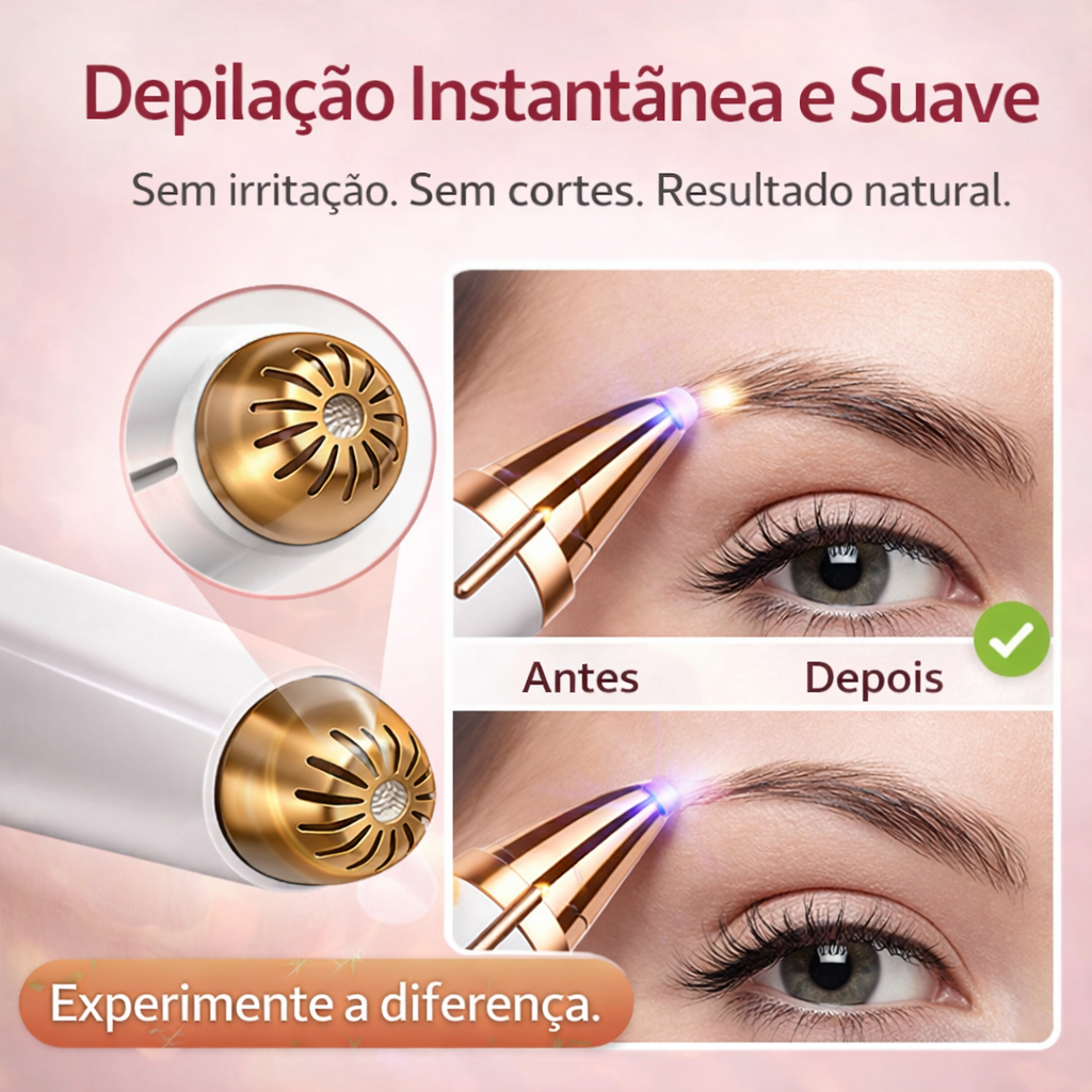 Depilador Caneta Para Sobrancelha Elétrico Recarregável USB Bivolt