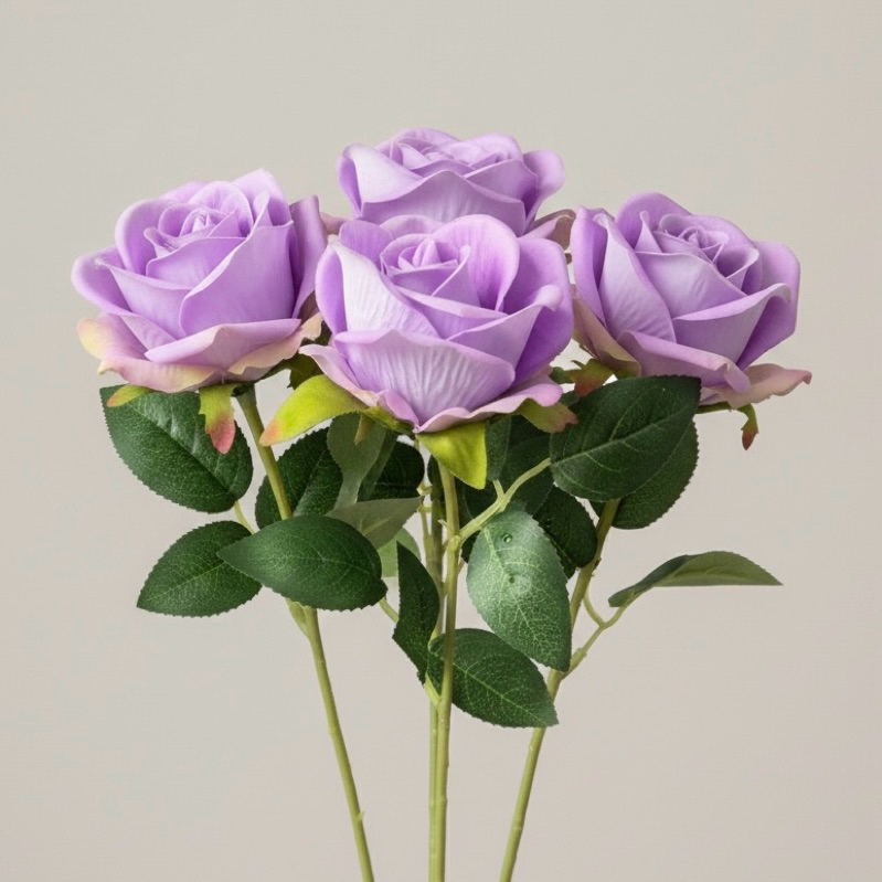 Rosas Lilás Veludo 53cm Kit 5 Botão 7cm | Flor Artificial para Casamento e Decoração em Oferta na Shopee