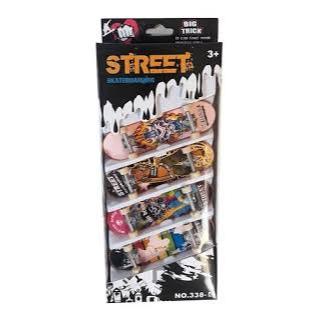 Kit Com 4 Skate De Dedo Street Skate Shape Com Lixa