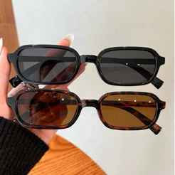 Óculos de Sol feminino Retangular Acetato Premium Tendência Y2K Retrô Vintage Blogueira - Luxo e Design Único