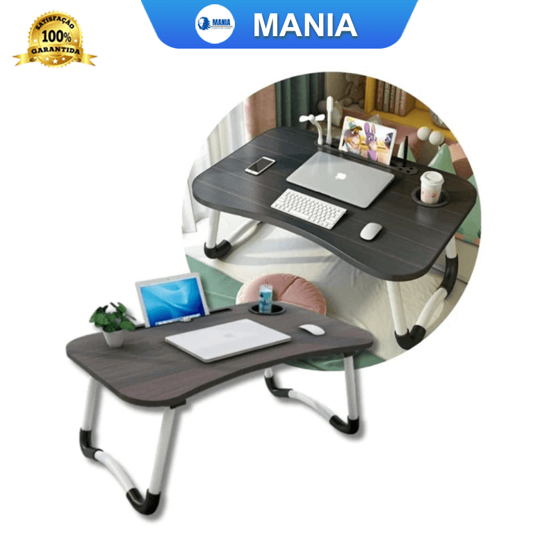 Mesa Mesinha Apoio Cama Sofá Suporte Notebook Tablet Copo Refeição Homi Office Dobrável