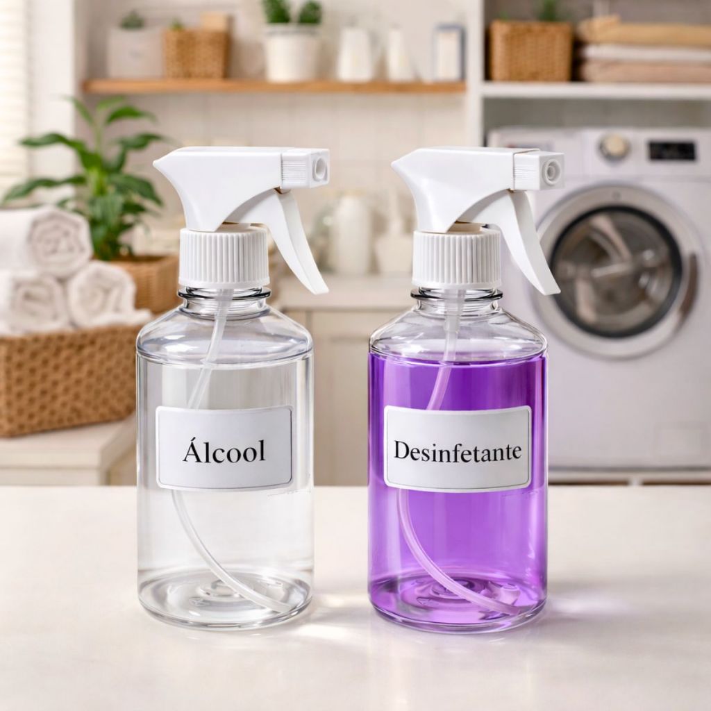 Frasco 500ml + Válvula Gatilho Borrifador Pulverizador Spray/Stream
