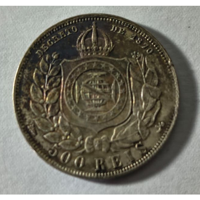 Moeda de 500 réis - 1889 - Prata - BC