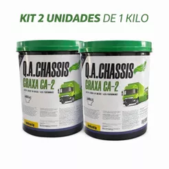 Kit Com 2 Unidades Graxa Chassis Uso Geral Para Carros Motos Caminhões Betoneiras Portoes 1kg cada