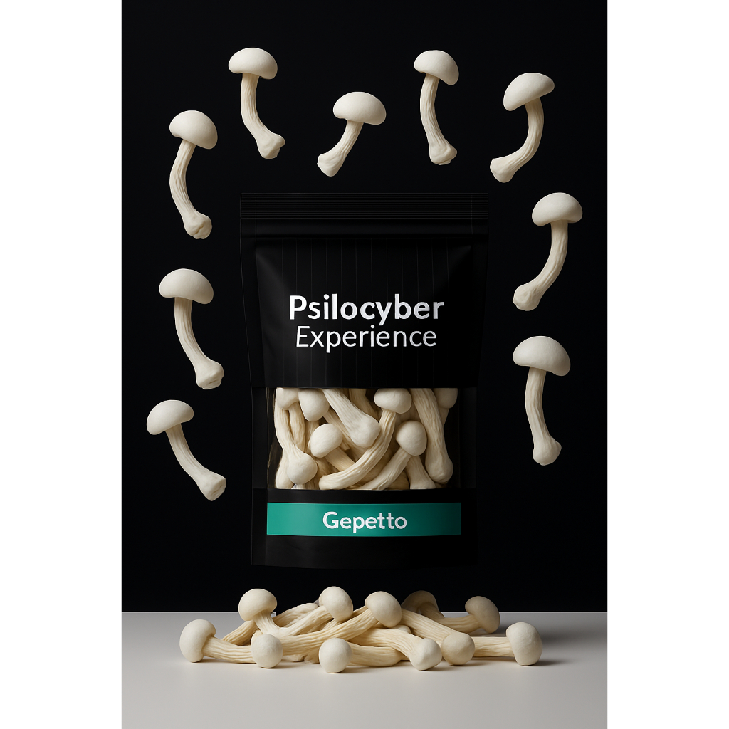 Cogumelos Mágicos Psilocybes Cubensis desidratados - Cepa Gepetto 1g