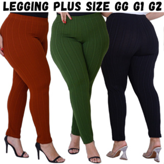 Calça Legging Feminina Cintura Alta Plus Size 3D Fitness Tecido Grosso Feminino Preta em Oferta na Shopee