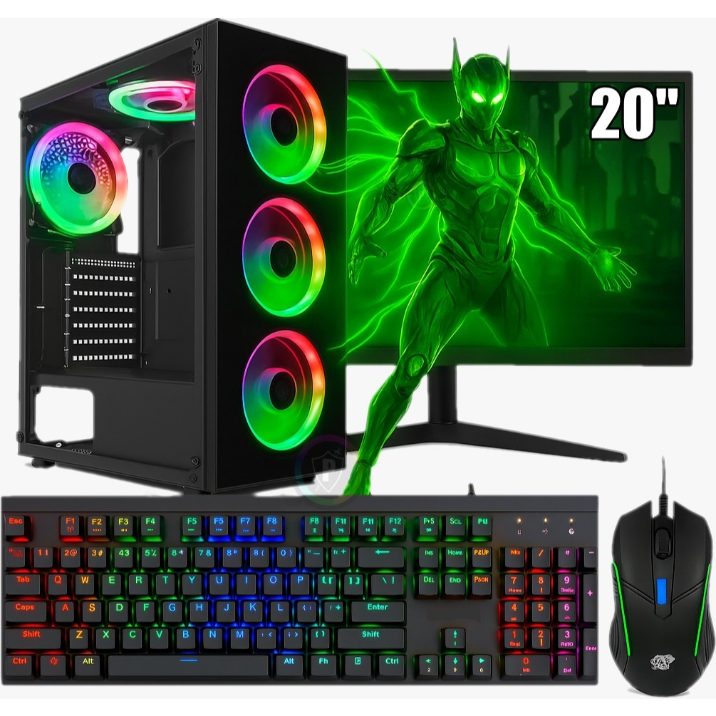 Pc Gamer Completo Amd Cpu 4.2ghz / Placa Video Radeon 2gb / Ssd 480gb / 16g Ram / Gabinete RGB