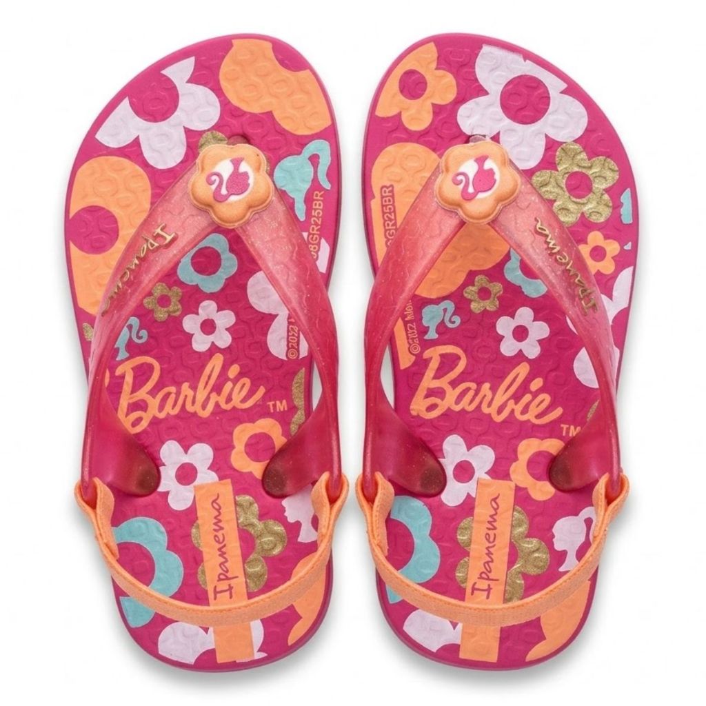 Chinelo Infantil Barbie Ipanema Baby Rosa com Elástico Sandália Bebê Feminina Menina Original