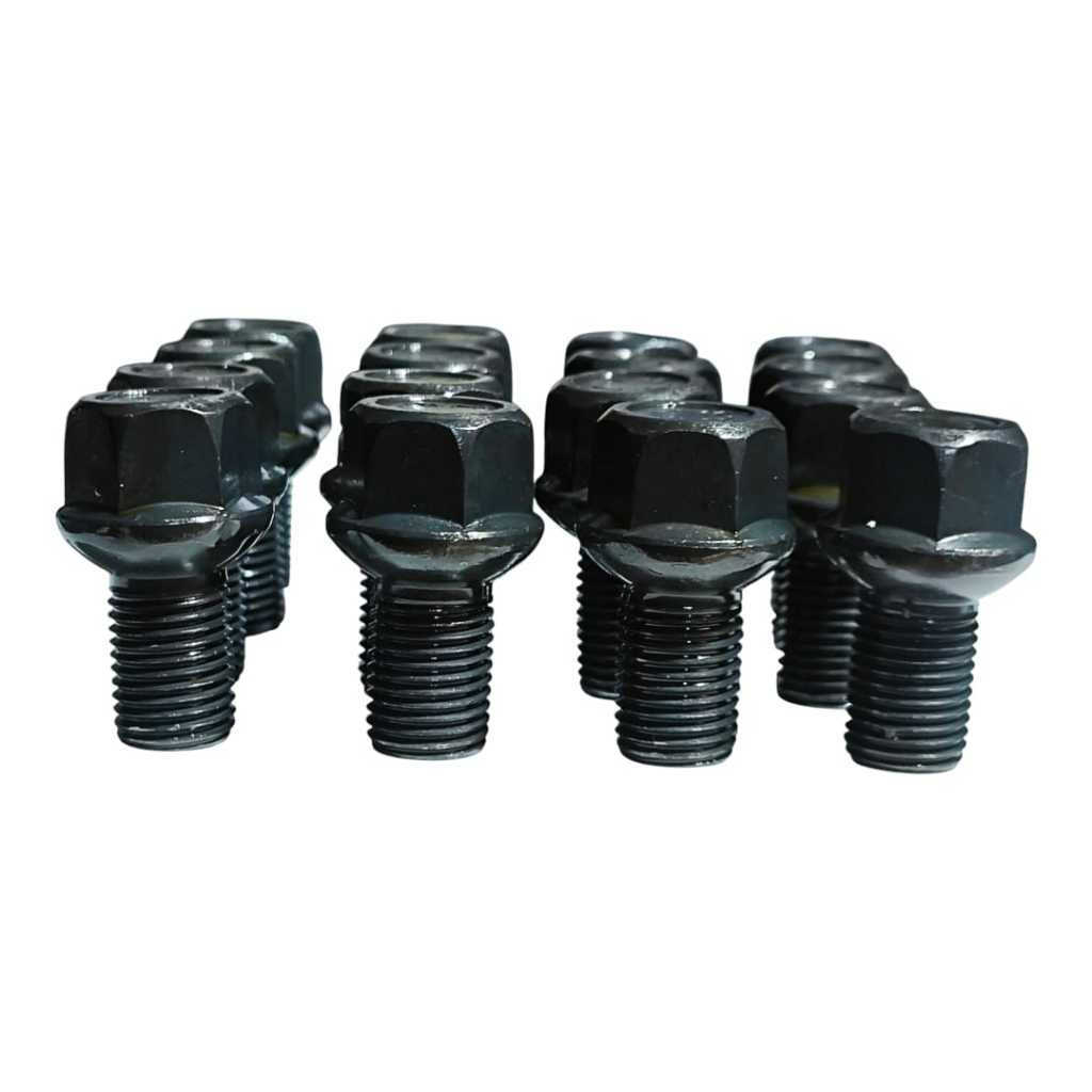 Jogo Parafuso Blackened Roda Ferro 4 Furros Vw Fusca,brasilia,tl em Oferta na Shopee