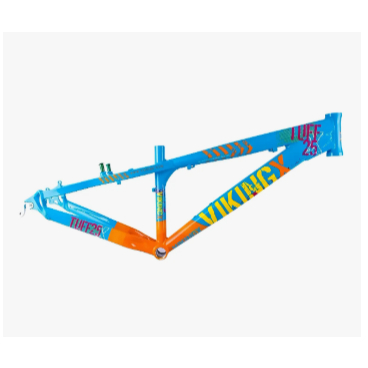 Quadro Aro 26 VikingX Tuff X-25 Alumínio - Azul/Laranja Freeride Dirt Jump Original