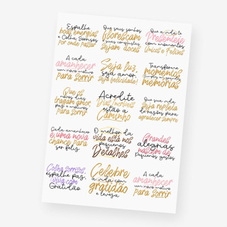 DTF UV Frases Motivacionais 5 A4–Adesivos para Produtos Rígidos em Oferta na Shopee
