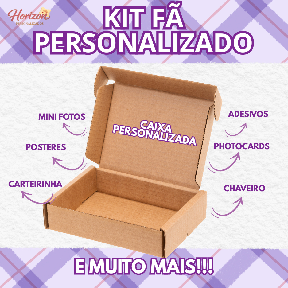 KIT FÃ PERSONALIZADO - VOCÊ ESCOLHE O TEMA! POSTER PHOTOCARD CHAVEIROS E MUITO MAIS