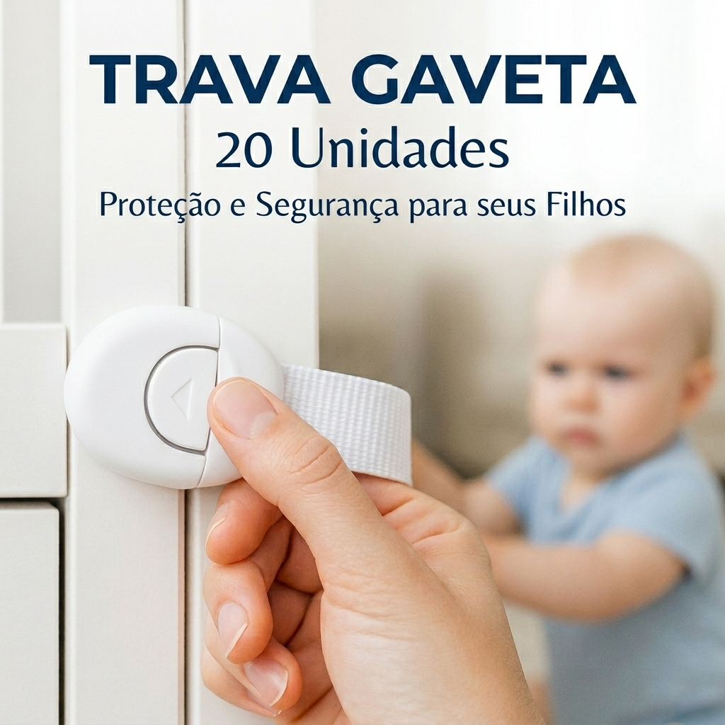Trava Gaveta Segurança Bebê 20 Armário Porta Segurança Proteção Bebe Kit Protetor Criança Adesivo 3M em Oferta na Shopee