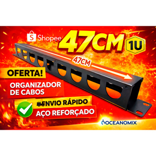 Guia De Cabos para rack De Telecom ou mesas com 47CM  Organizador De Cabos - LINK+ em Oferta na Shopee