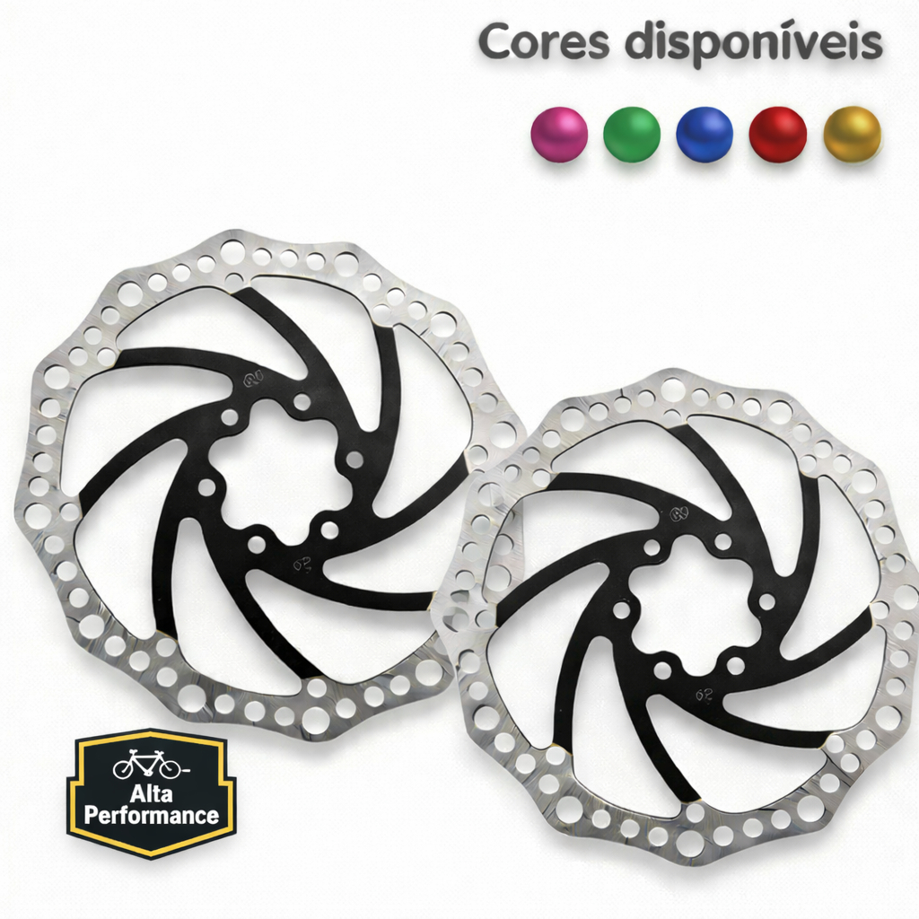 Disco de Freio Rotor Bike Aluminio Colorido Varias Cores 160mm Bike MTB