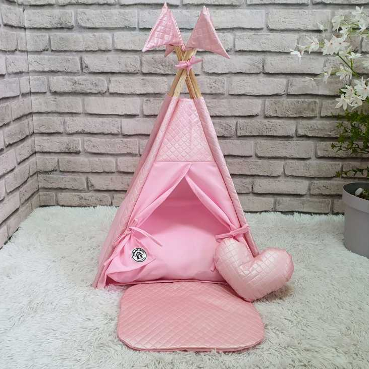 Cabana Tamanho PP Rosa Para Pets Gatos e Cachorros Lavável Com Almofada Rosa Bebê