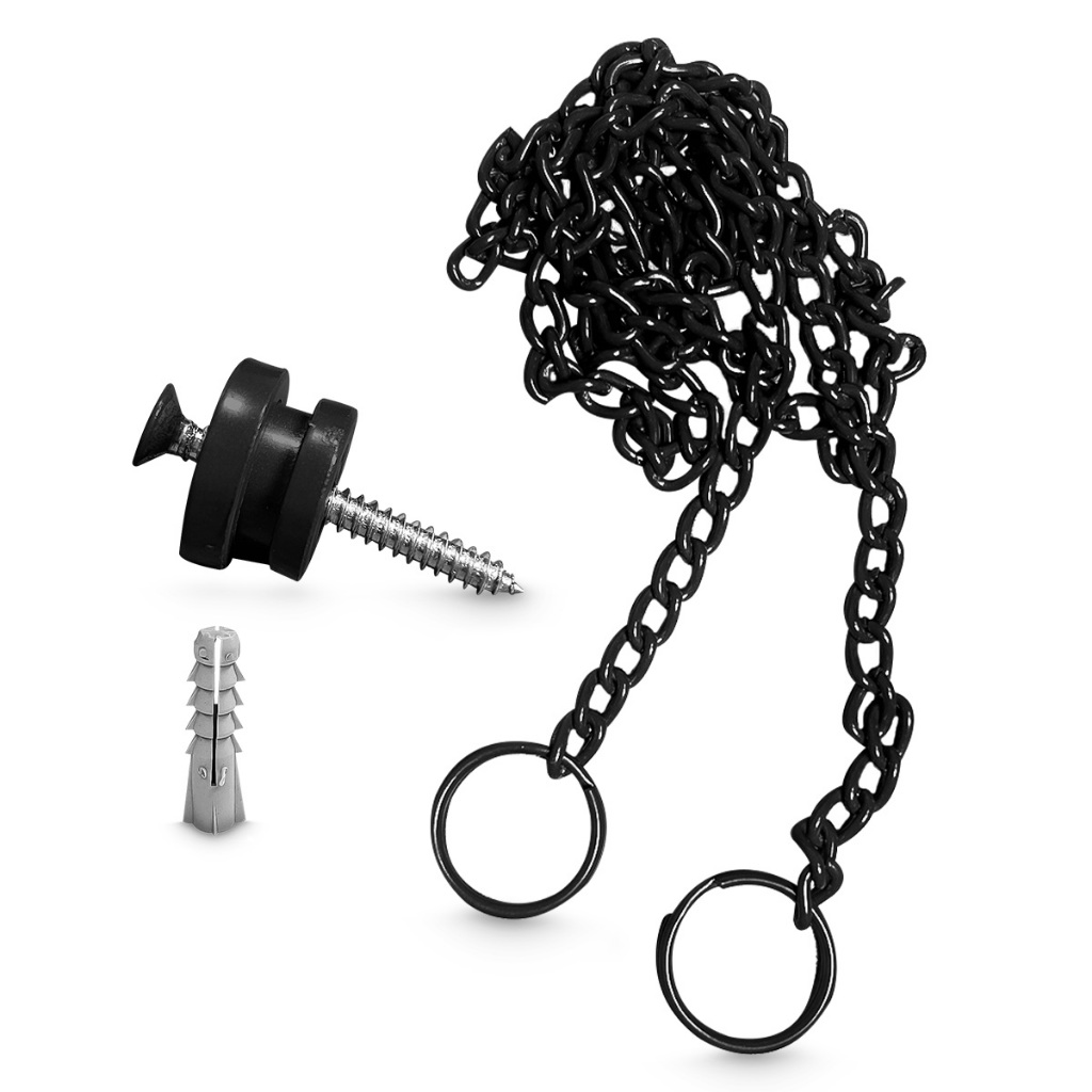 Kit Corrente Janela Basculante De Vidro Blindex Com Argola E Calota