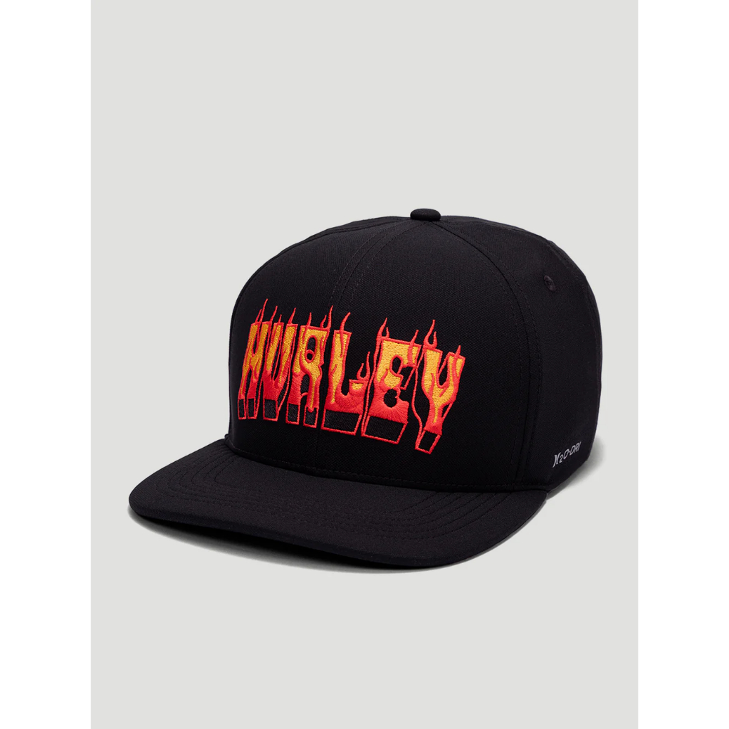 Boné Aba Reta Preto Hurley Flame