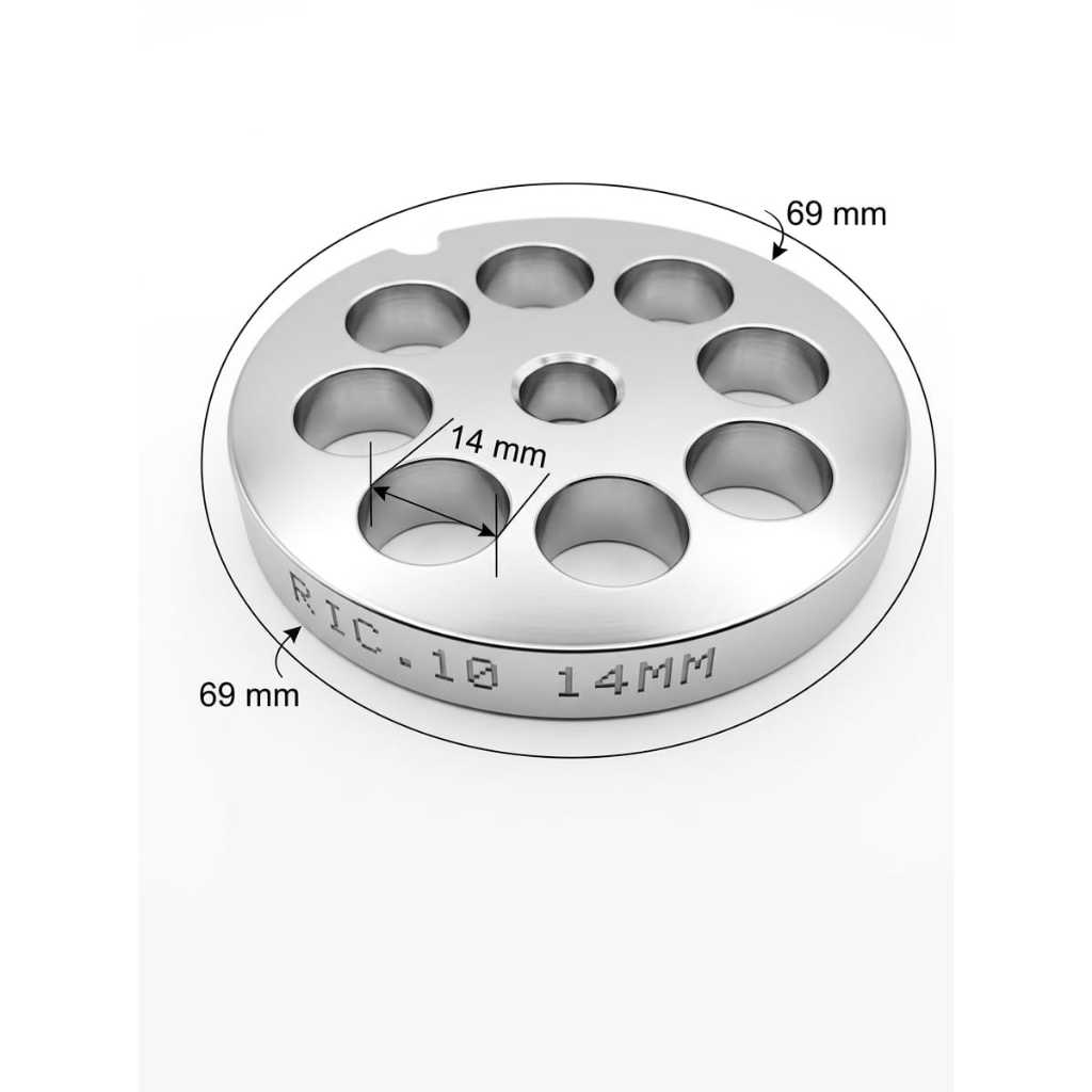 Disco Boca 10 14mm Aço Carbono Moedor De Carnes 127/220v