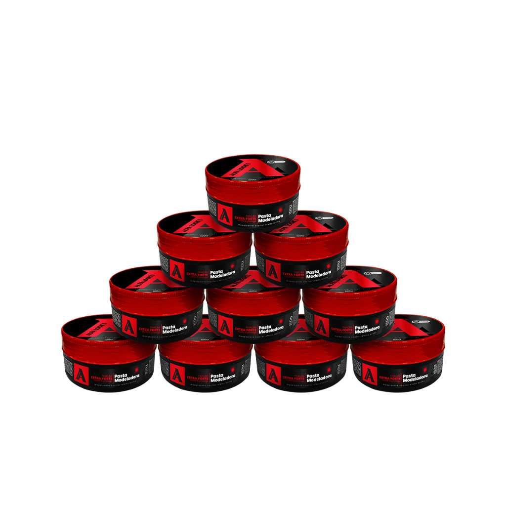 Alfa Look’s 150g Kit 10x Cera/Pasta Modeladora  Efeito Brilho Extra Forte