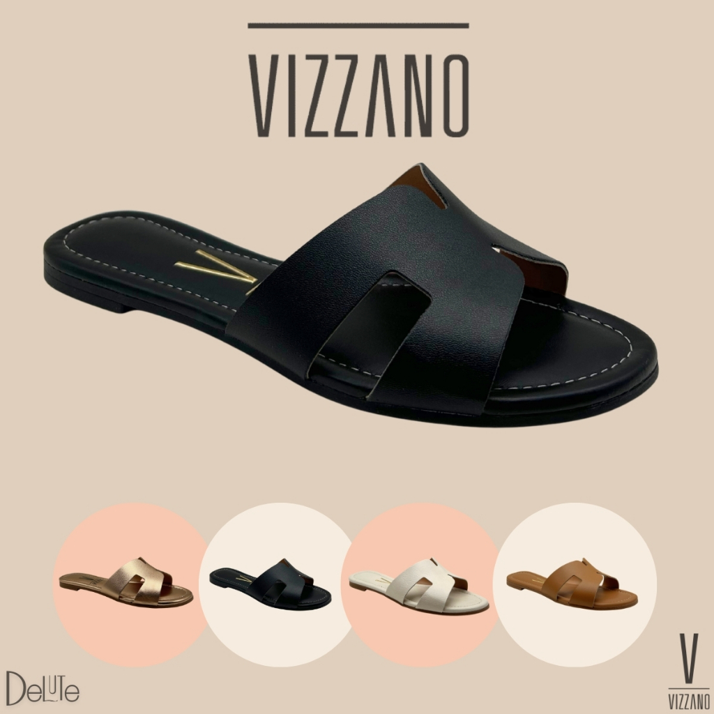 Sandália Rasteirinha Vizzano Feminina Sintética Leve Confortável Casual em Oferta na Shopee