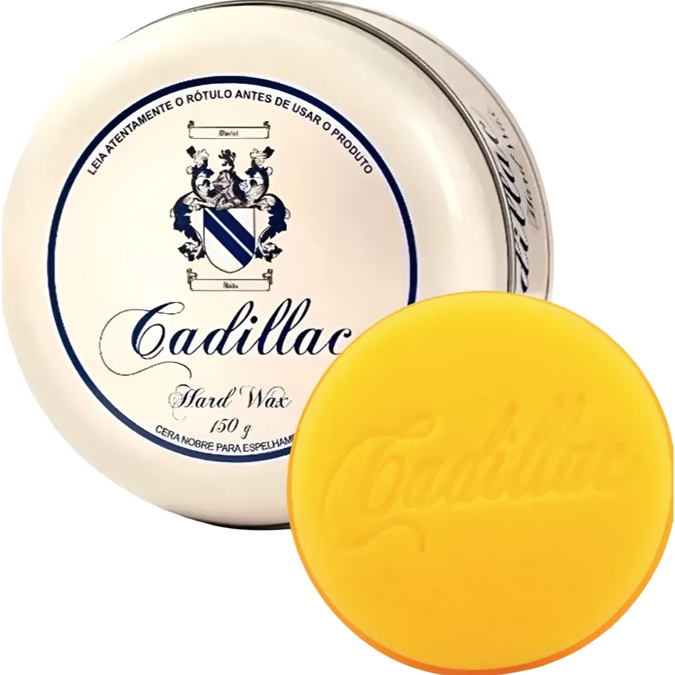 Cera Automotiva Cadillac Hard Wax Cristalizadora 150g Brilho Intenso Proteção Duradoura para Pintura Polimento