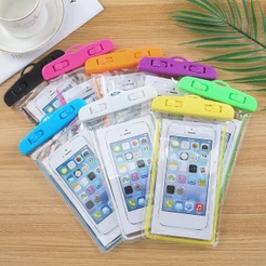2/5/10 Pcs Capa Celular A Prova D'água Premium - Bolsa Transparente Universal Praia Piscina