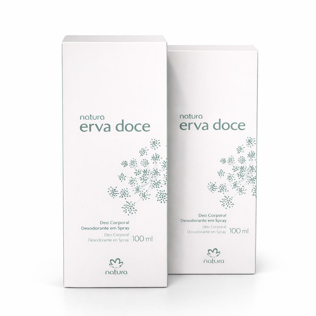 Kit com 2 Unidades Deo Corporal Natura Original Erva Doce 100ml Cada