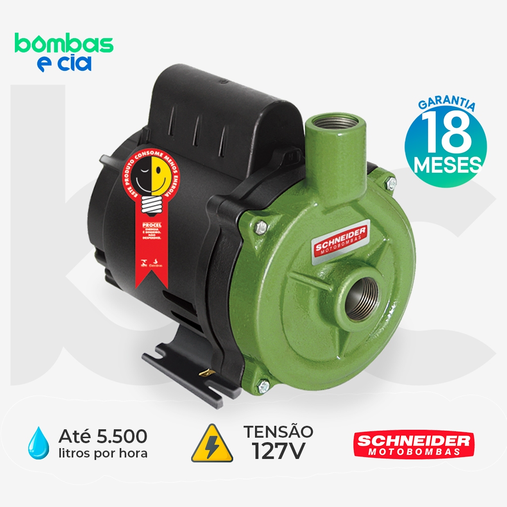 Bomba Centrífuga Schneider BC-98 0,5CV 127V Monofásica em Oferta na Shopee