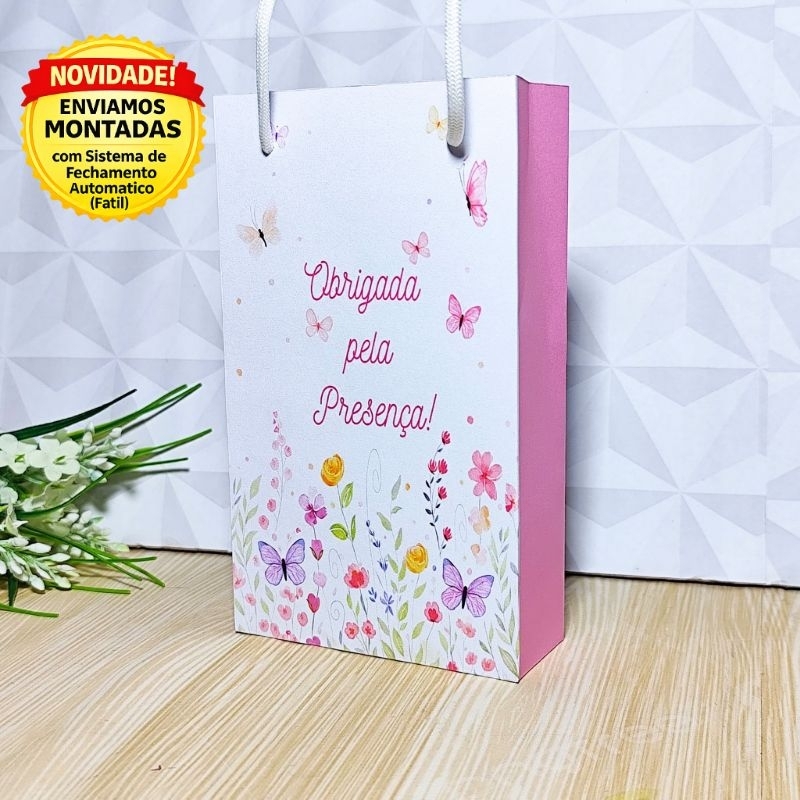 ENVIO RÁPIDO - SACOLINHA  PARA LEMBRANCINHAS JARDIM DAS BORBOLETAS / ENCANTADO MONTADAS ANIVERSÁRIO FESTA decoração