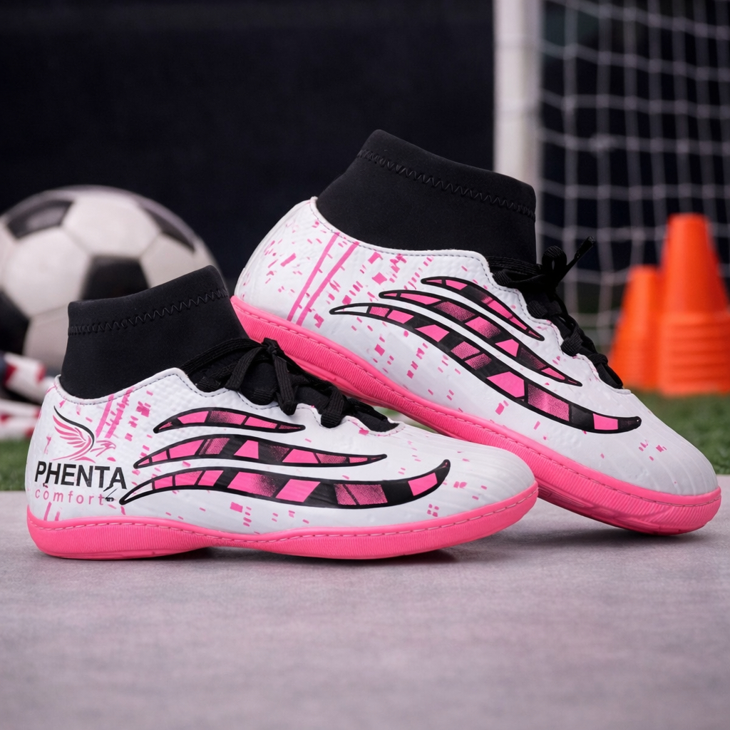 Chuteira Infantil Futsal Botinha Leve Confort Phenta Leve