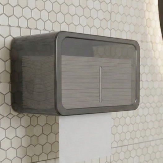 Toalheiro Dispenser Organizador de Papel Interfolhas Fixação Sem Furos Prática Fita Dupla Face