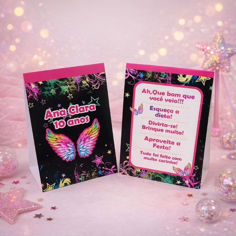 Kit Plaquinha de Agradecimento Neon 1 - Centro de Mesa - Personalizados - Lembrancinha - Festa - Aniversário - Decoração