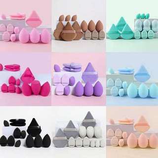 12 peças de esponja de maquiagem, esponja de base, creme líquido, Acessórios  de maquiagem