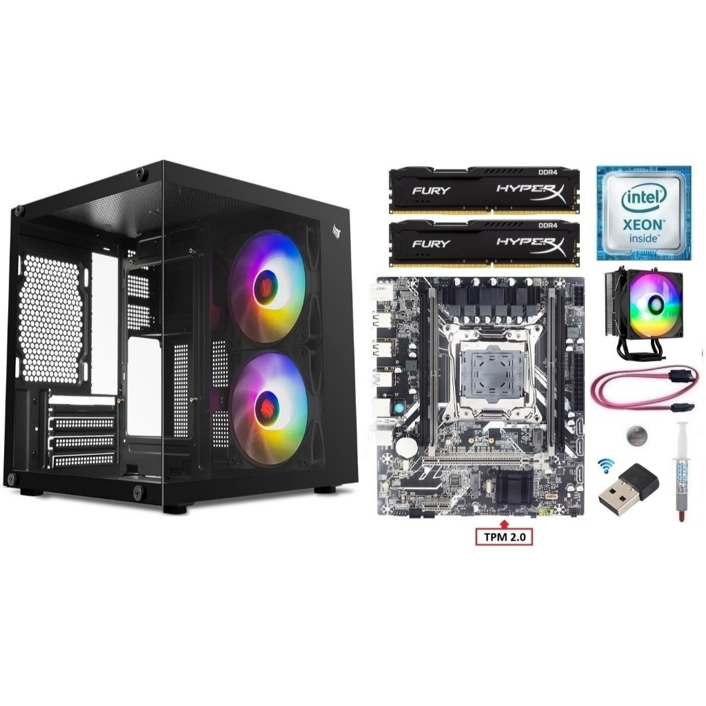 Kit Gamer X99 Xeon E5 2650 v4/ 8GB-16GB DDR4/ Cooler + Gabinete