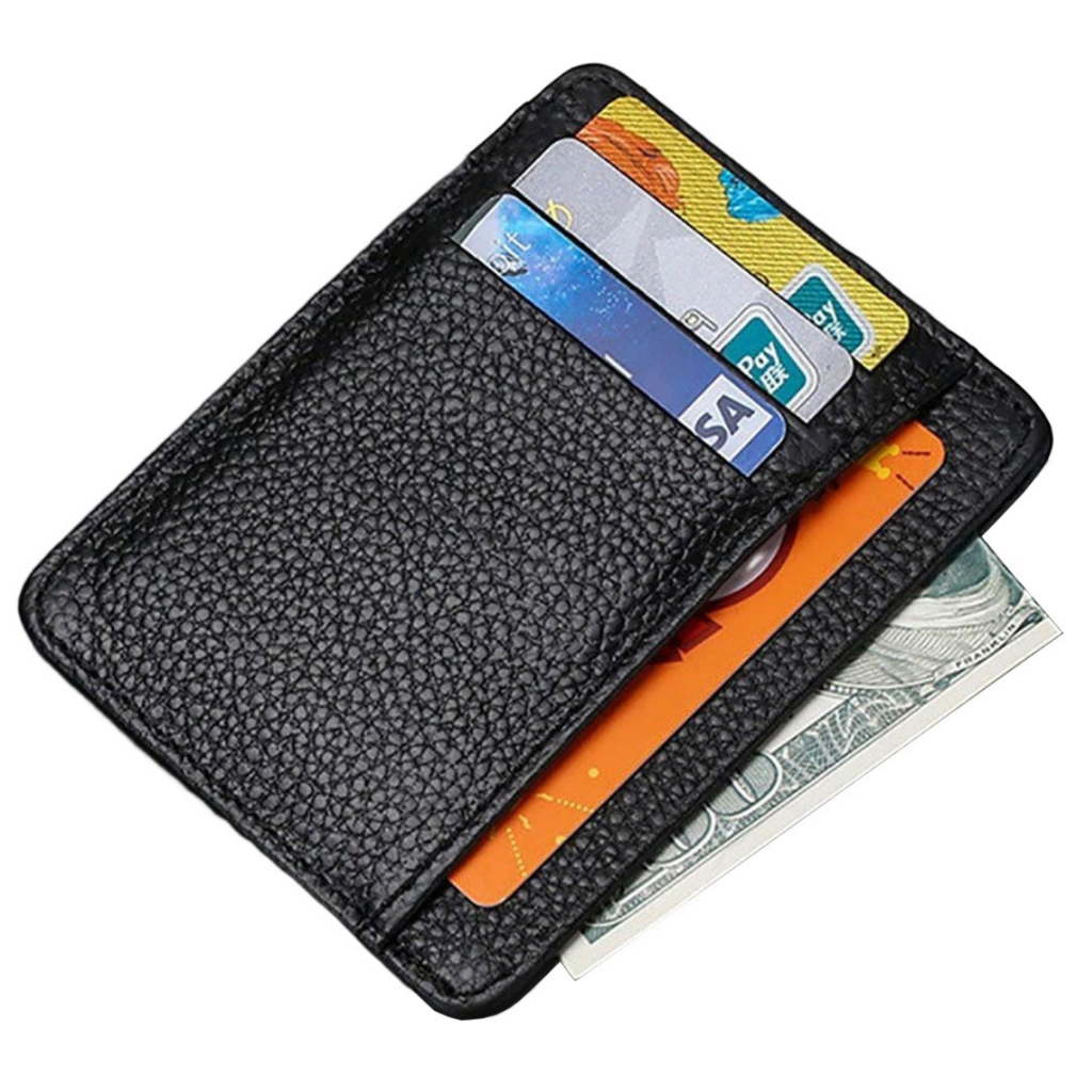 CARTEIRA COURO PORTA CARTÃO DOCUMENTOS COMPACTA MODERNA