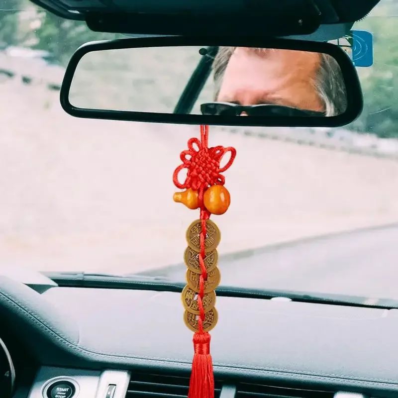 Pêndulo com moedas chinesa amuleto da sorte feng shuii