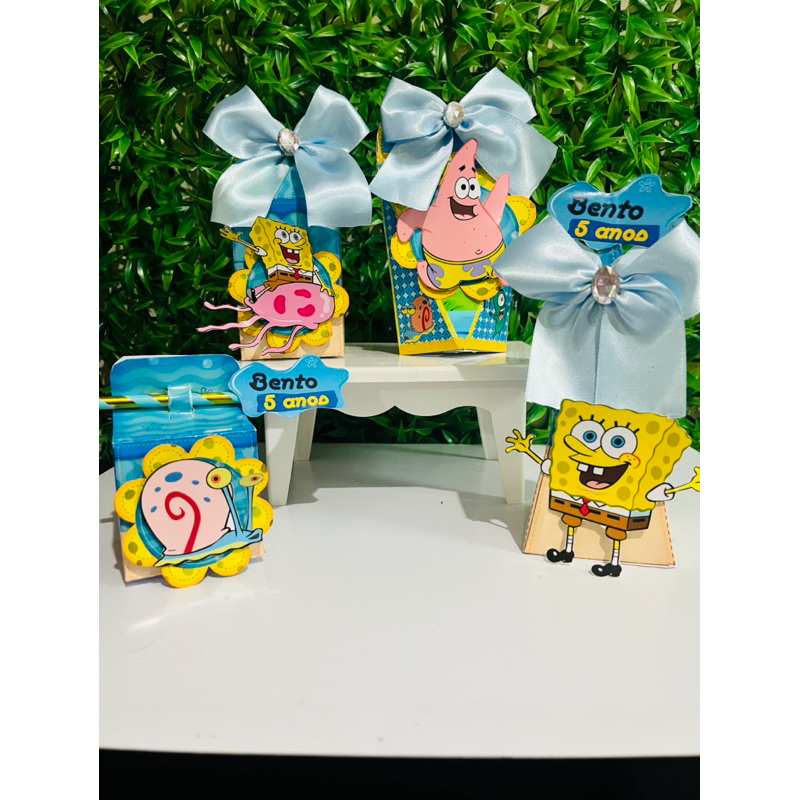 🎉 Kit de Luxo Lembrancinhas Bob Esponja Personalizadas – Caixas pra lembracinha de aniversário,festa