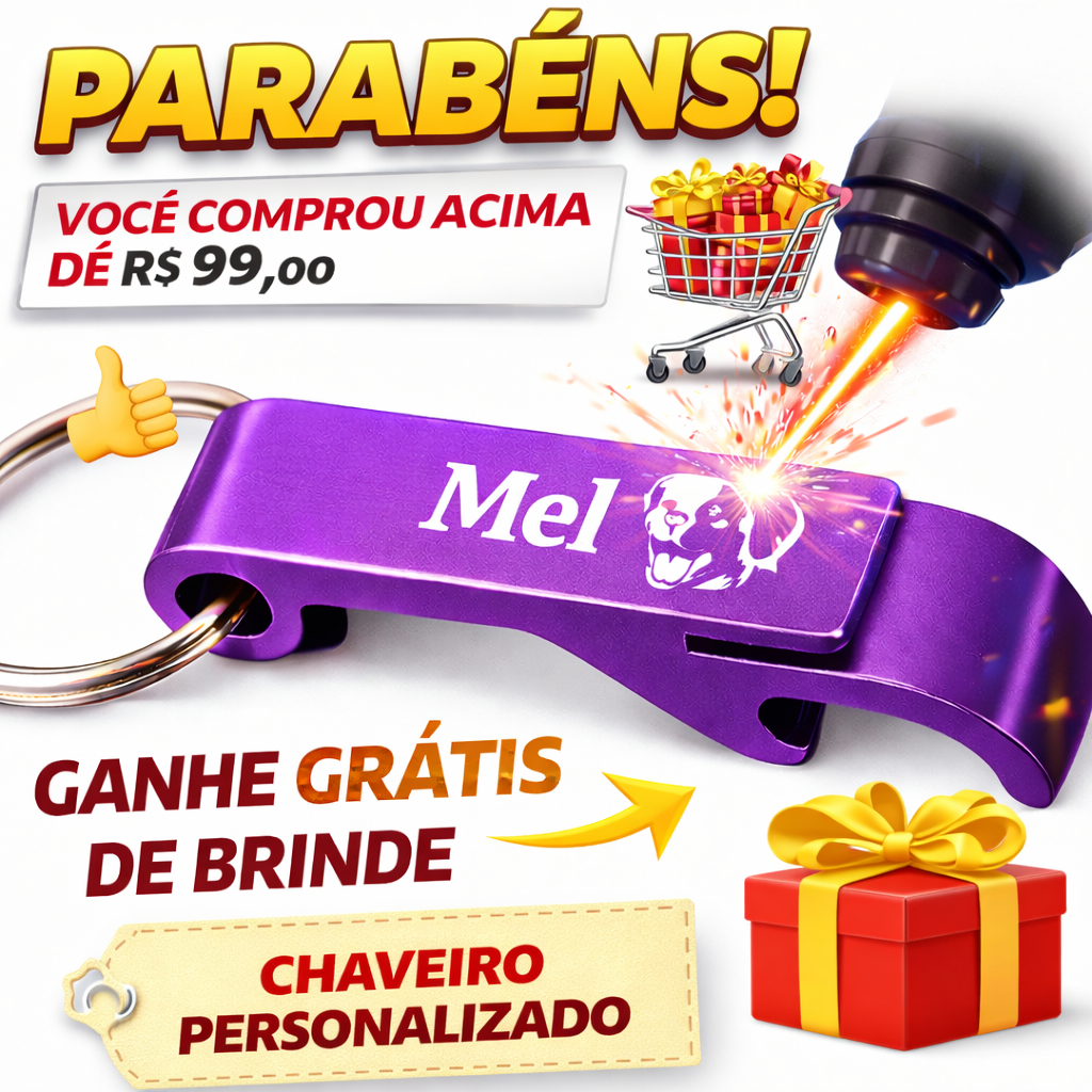 CHAVEIRO CORTESIA COMPRA ACIMA DE 99,00 em Oferta na Shopee