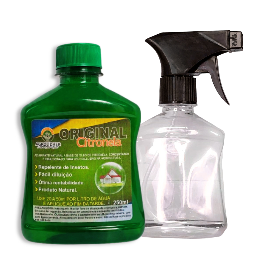 Concentrado de Citronela - Repelente para o seu espaço 250ml + Borrifador