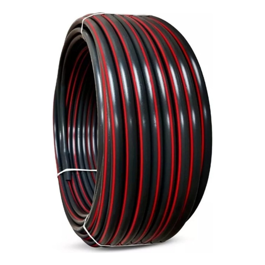 Mangueira de Irrigação 3/4" Reforçada Polietileno Preto Rolo com 100 Metros Vermelho PROMOÇÃO
