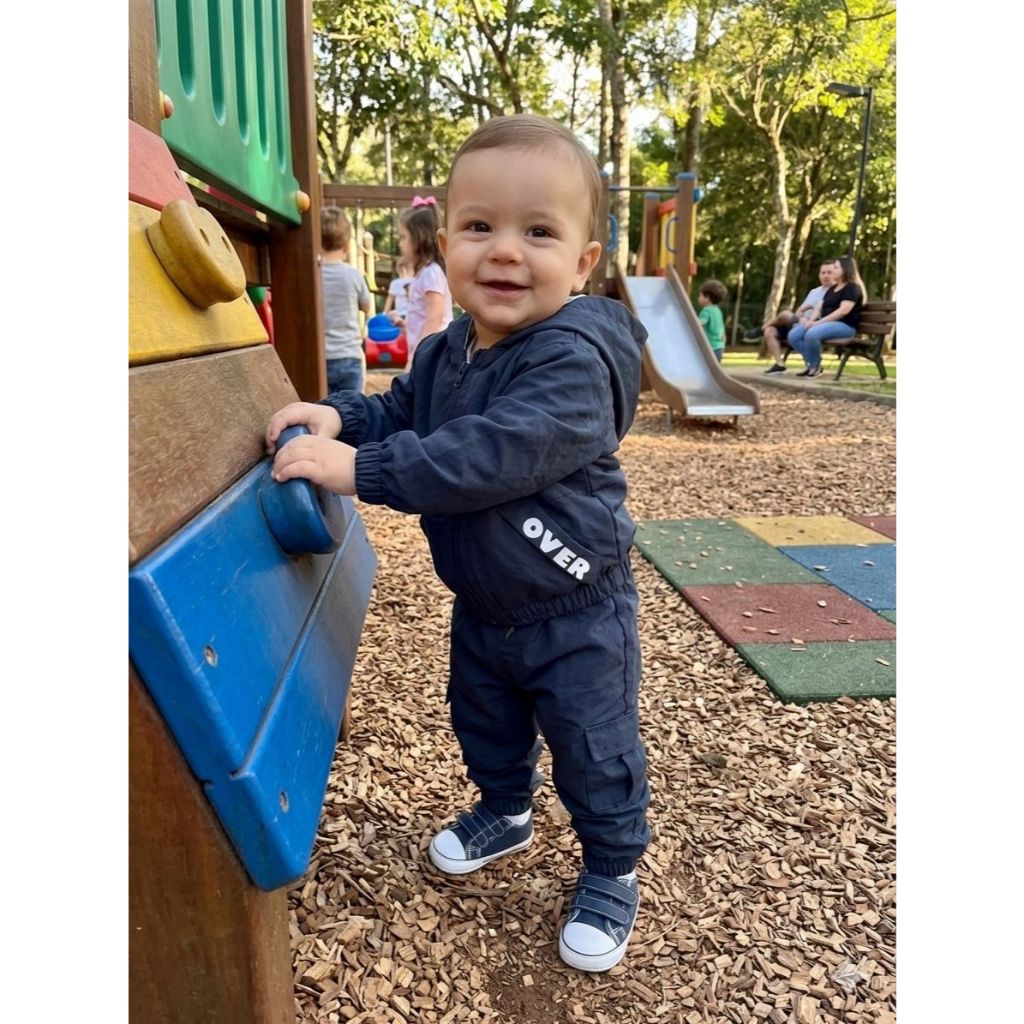 Conjunto Infantil Menino Corta Vento - Jaqueta Com Capuz E Calça Cargo Jogger - Roupa Estilosa Blogueirinho em Oferta na Shopee