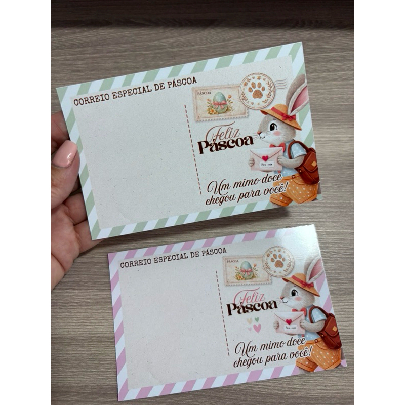 ENVIO IMEDIATO- 20 Cards Cartão Postal Feliz Páscoa