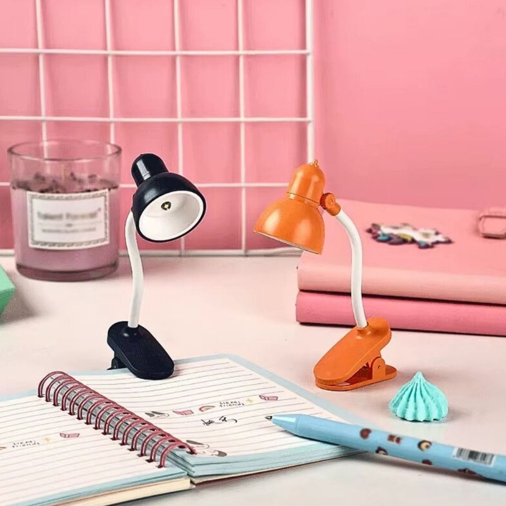 Mini Lâmpada De Mesa LED Alimentada Por Bateria Livro De Leitura Com Clipe De suporte Luz…